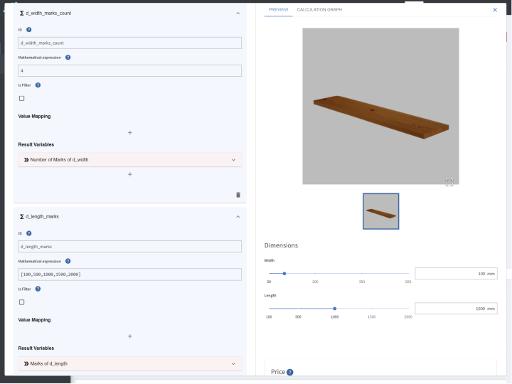 YouTube: Selling configurable products on custings.com - Part 2: Sliders
